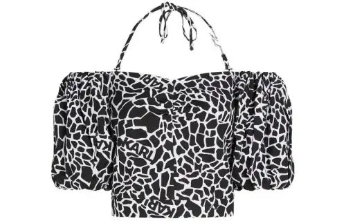 Karl Lagerfeld / Karl Lagerfeld Jeans giraffe-print off-shoulder blouse