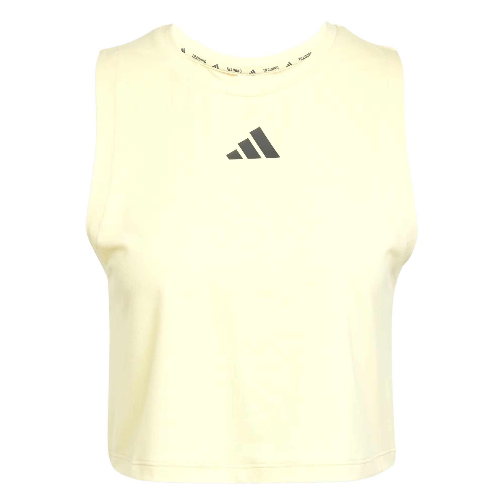 Женская майка adidas WEIGHTLIFTING Power 3-Stripes Boxy Tank Top (желтая)