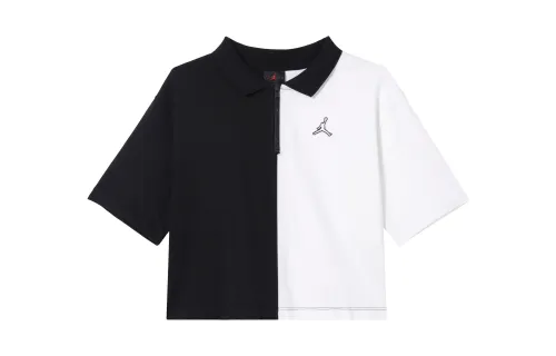 Jordan Drop Shoulder Sleeve T Shirt Women's Black White