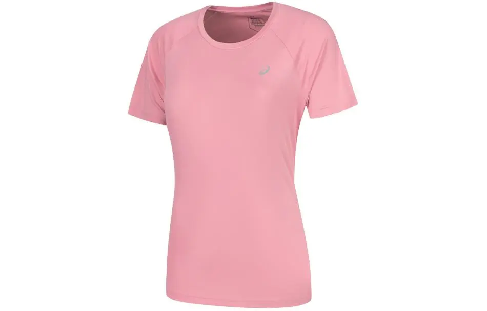 ASICS T-Shirts Women's Pink Crew Neck Moderate Other