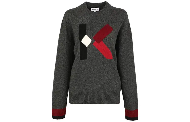 KENZO Fitted Sweater Women's Dark Gray