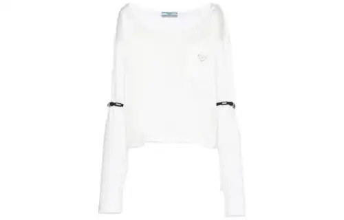 PRADA T Shirts Women's White Crew Neck Moderate