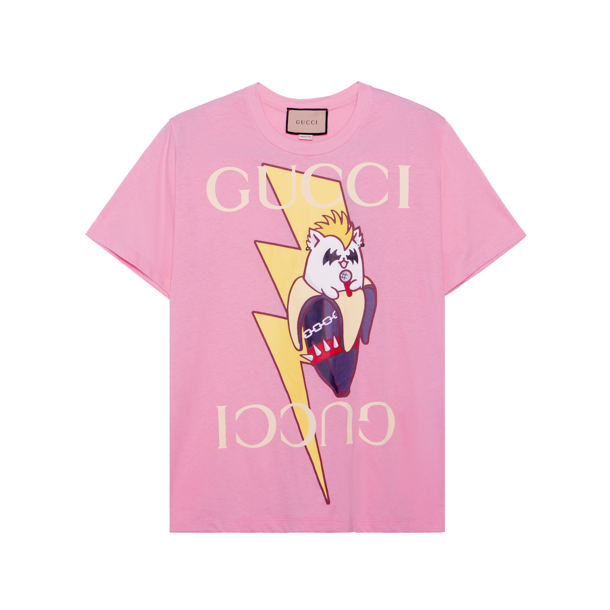 Женская футболка Gucci Love Parade (розовая)