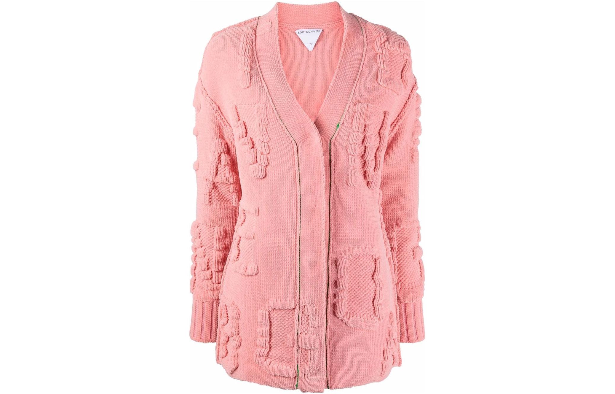 Женский кардиган Bottega Veneta SS22 (розовый)