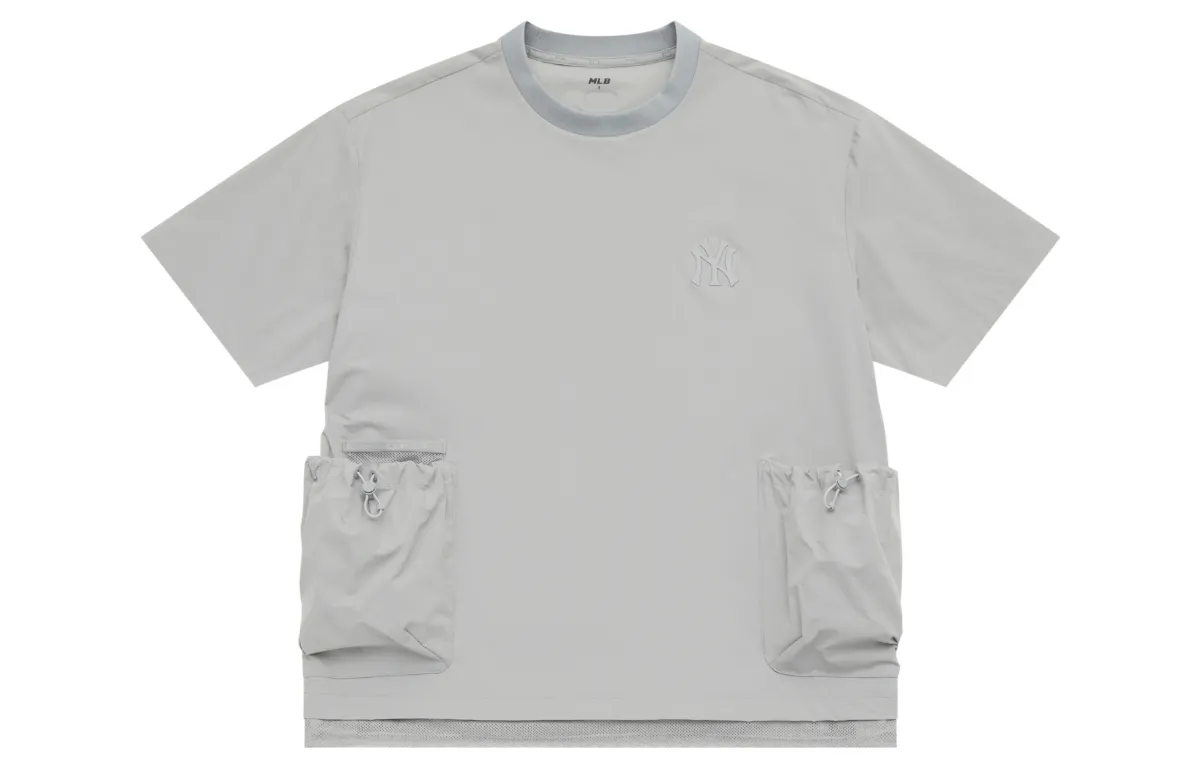 MLB New York Yankees Basic Collection SS25 T Shirt Unisex Light Gray