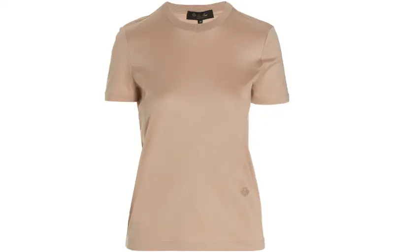 Loro Piana T Shirts Women's Pink Stand Collar