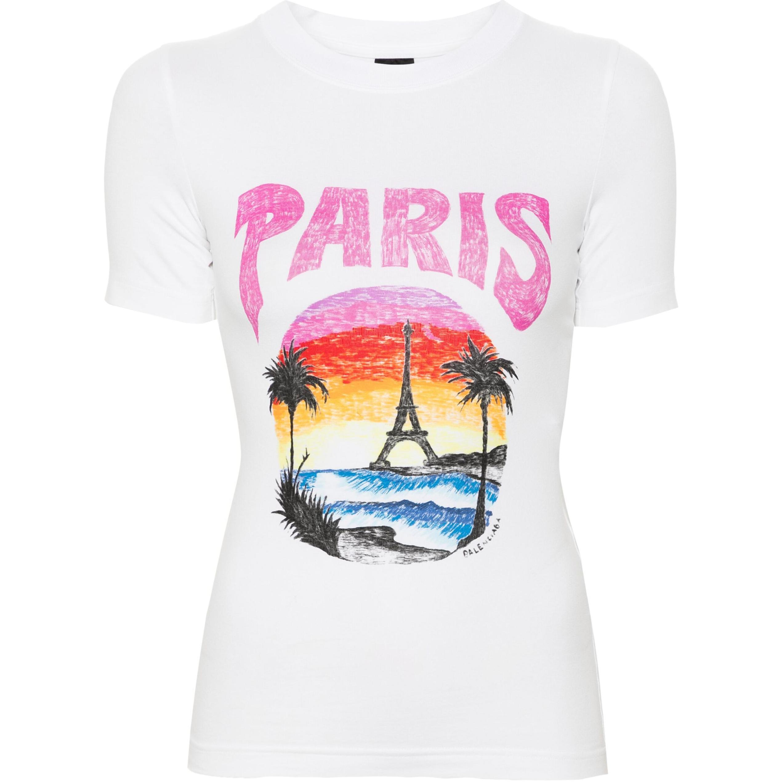 Balenciaga Graphic Printed Crewneck T Shirt