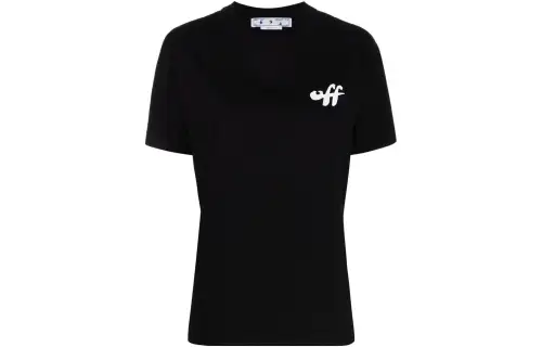 OFF WHITE Women's Zebra Arrow Casual T Shirt Black