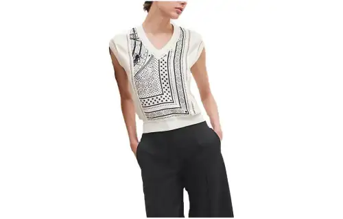 HERMES Sweaters Women's Multicolor V Neck Moderate Other