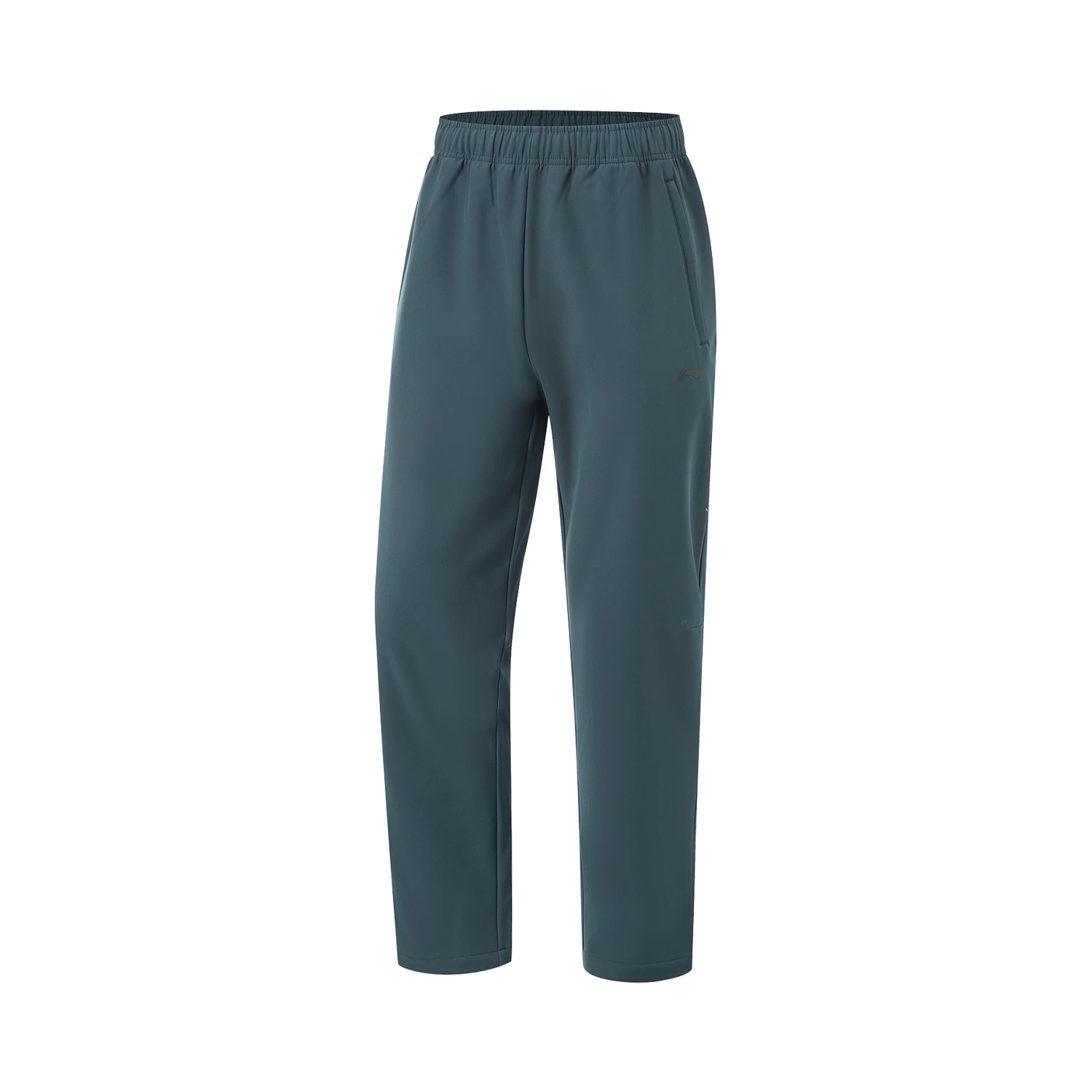 Li Ning Fitness Series Solid Color Mid Rise Comfortable And Breathable Versatile Fleece Lined Thermal Straight Fit