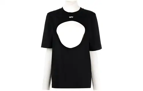 OFF-WHITE Meteor layered cotton T-shirt