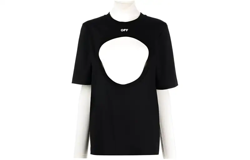 OFF-WHITE Meteor layered cotton T-shirt