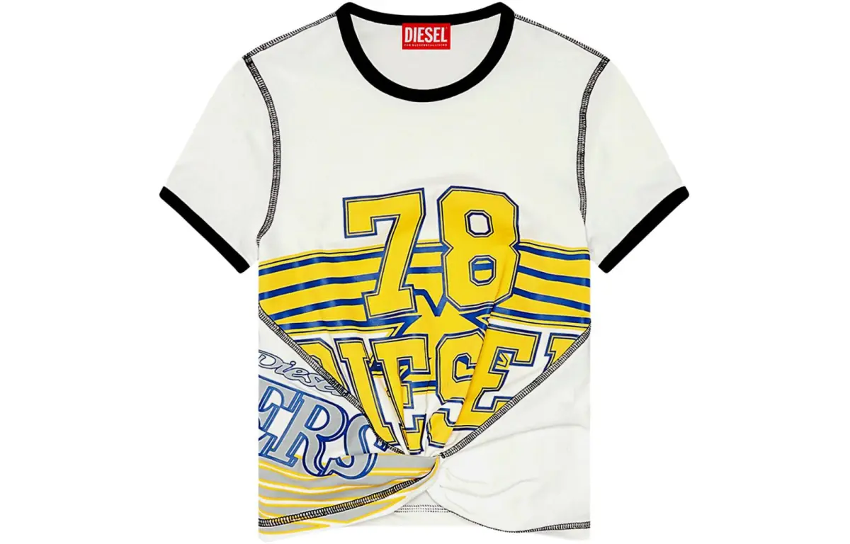 DIESEL T-Shirts Women's White Crew Neck Moderate Other