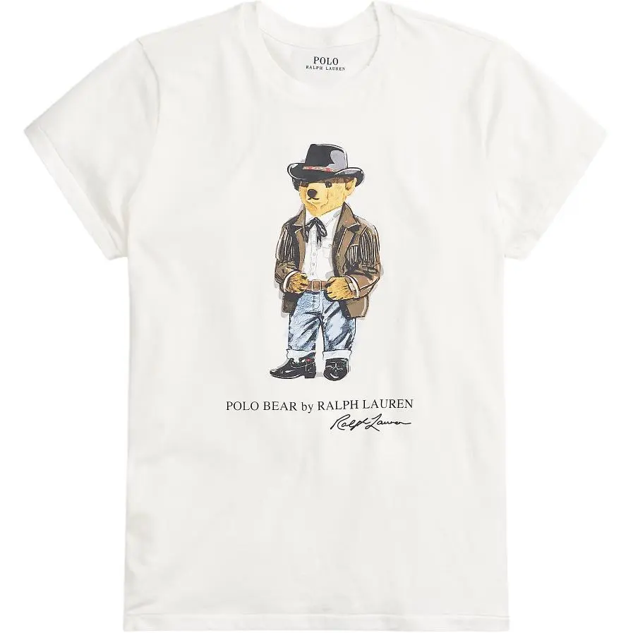 Polo Ralph Lauren Polo Bear T Shirt Women's White Straight Fit Version