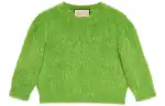 GUCCI Brushed Wool Knit Sweater Green