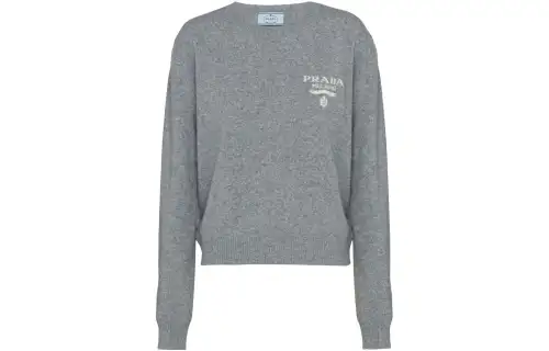 PRADA Intarsia logo Cashmere Jumper