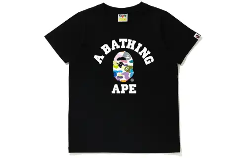 A BATHING APE T Shirts Women's Crew Neck Moderate Straight Fit