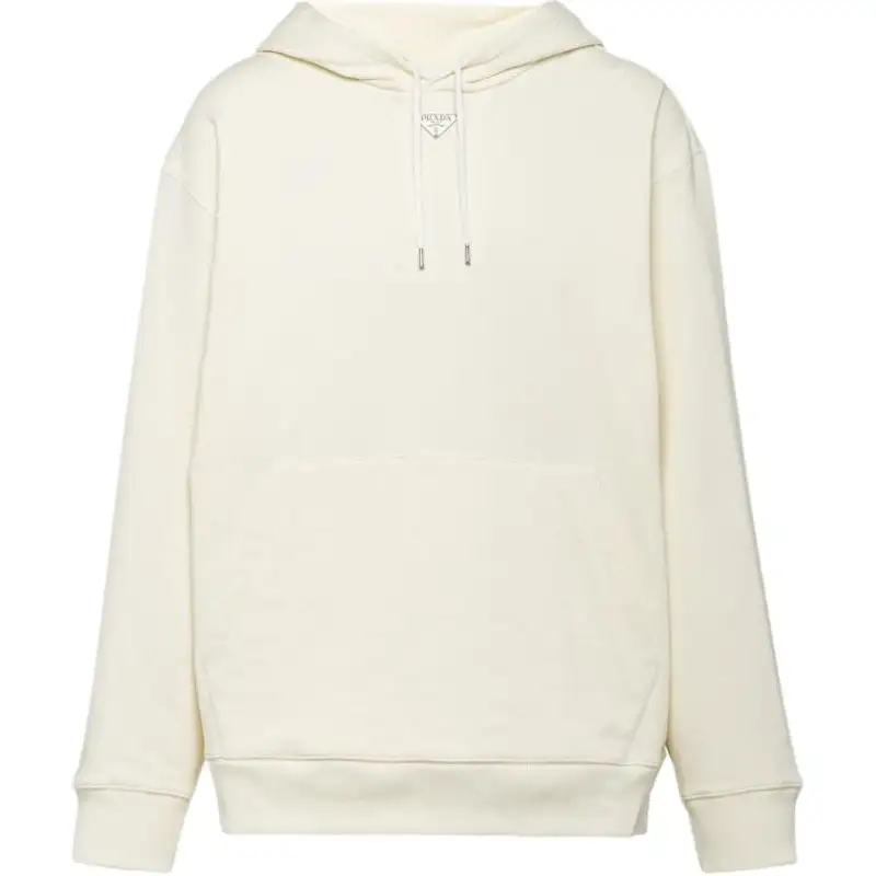 PRADA Sweatshirts Men's Vanilla Hooded Moderate Regular