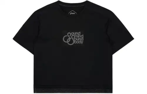 ASICS Drop Shoulder Sleeve T Shirt Women's Black
