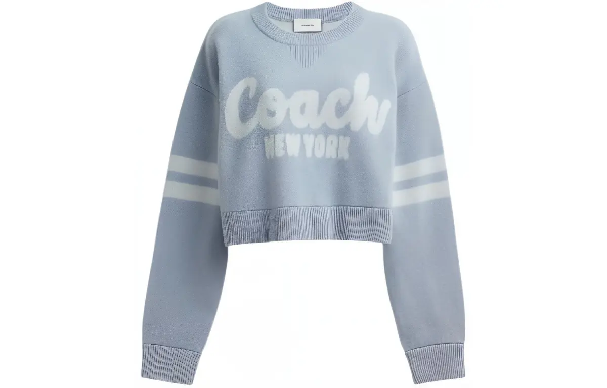 COACH Sweaters Women's Blue Crew Neck Moderate Other
