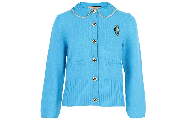 GUCCI Fitted Sweater Women's Blue