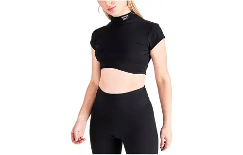 Reebok T Shirts Women's Black Turtleneck Moderate