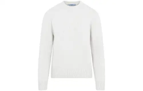 PRADA Sweaters Women's Ecru Crew Neck Moderate Other