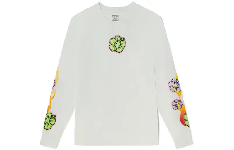 Vans EM On HOLIDAY T Shirts Women's White Crew Neck Moderate Straight Fit