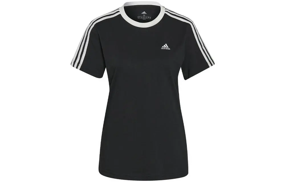 adidas Women's Essentials 3-Stripes Tee Black
