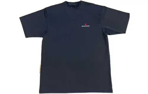 Balenciaga T Shirts Women's Marine Blue Crew Neck Moderate Straight Fit