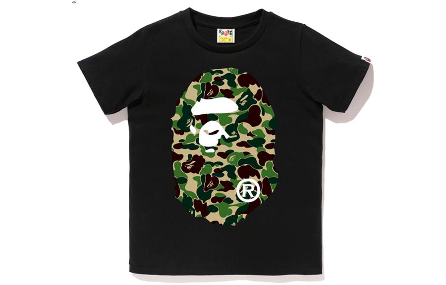Bape Abc Camo Big Ape Head Tee White/Black