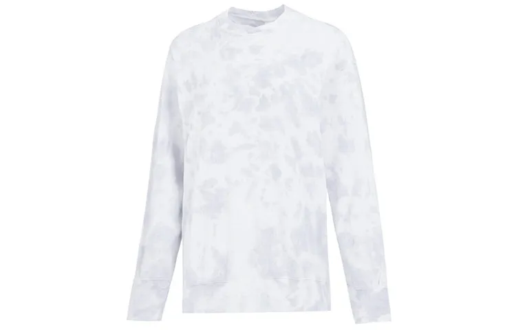 Nike Women'ss Tie-Dye Logo Print Sporty Crewneck T-Shirt Lilac