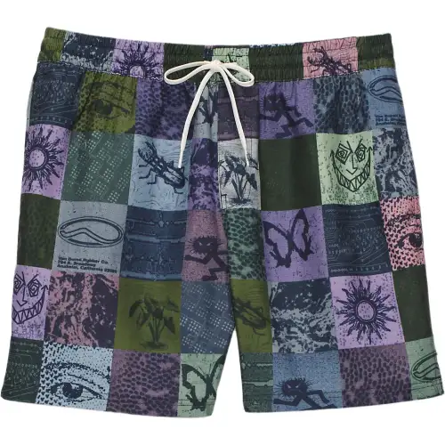 Vans Primary Print Casual Shorts Men's Lime Jam