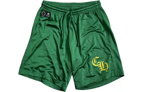 Chrome Hearts varsity green shorts