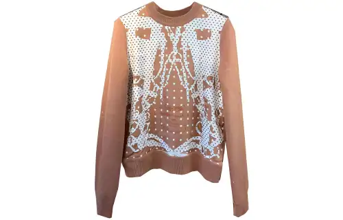 HERMES Sweaters Women's Orange Crew Neck Moderate Other