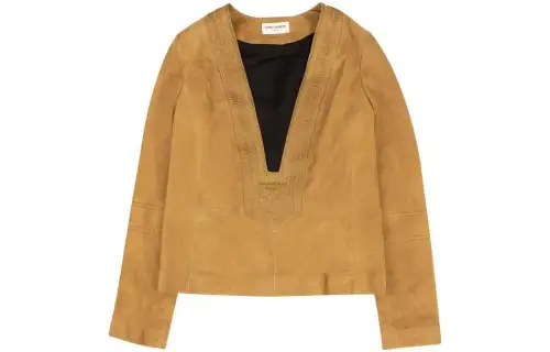 SAINT LAURENT Crop Top Women's Brown