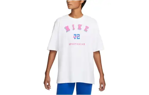 Nike Drop Shoulder Sleeve T Shirt Women's White
