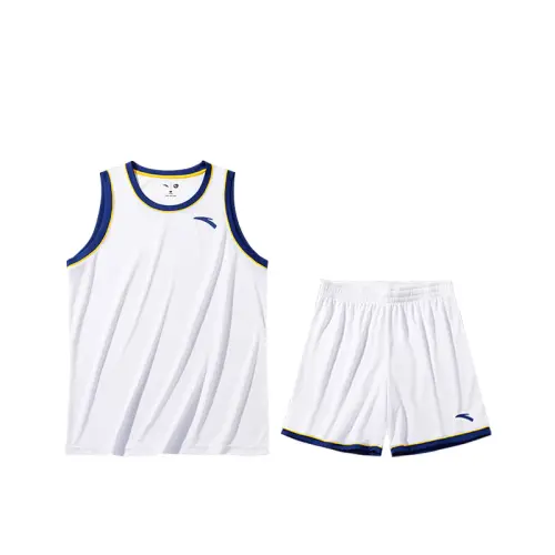 Anta Basketball Collection Casual Sportswear Men's Pure White/Paradise Blue/Stone Orange Yellow
