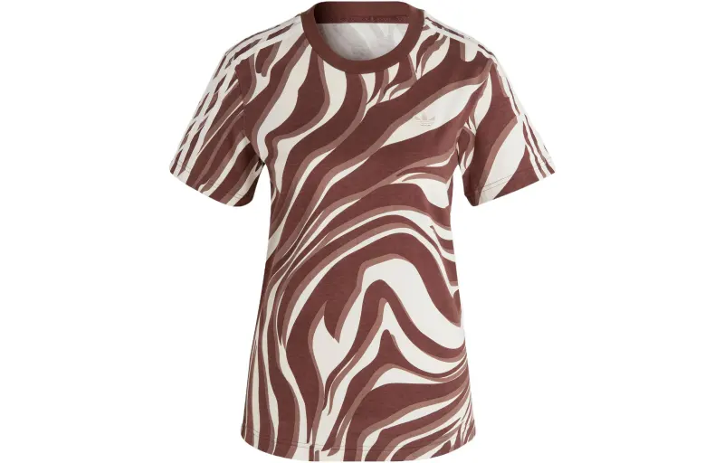 Adidas Originals T Shirt Women's Brown Japan Version