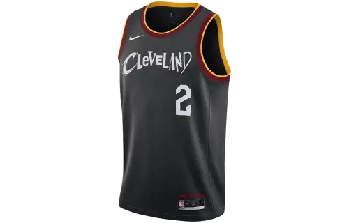 Nike NBA Alphabet and Number Print Color Blocking Basketball Vest SW Fan Edition City Limited Cleveland Cavaliers Sexton No. 2 Men's Black