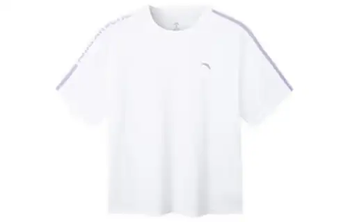 ANTA Variety Training Collection T Shirts Women's White Crew Neck Moderate Straight Fit