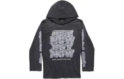 Balenciaga Snbn Long Sleeved Hoodie