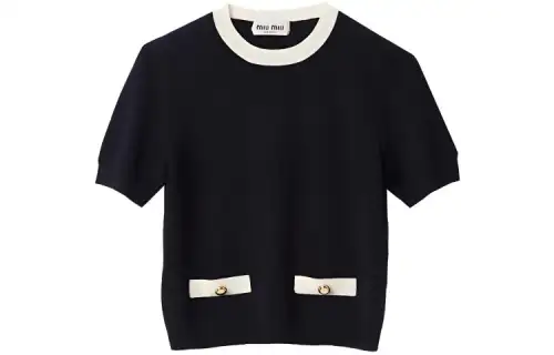 MIU MIU SS23 Sweater Women's Blue White