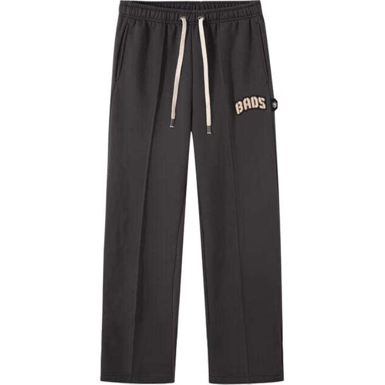 Li Ning Badfive Comfortable Fleece Lined Thermal Straight Fit Loose Fit Sports Pants Men’s Obsidian Gray