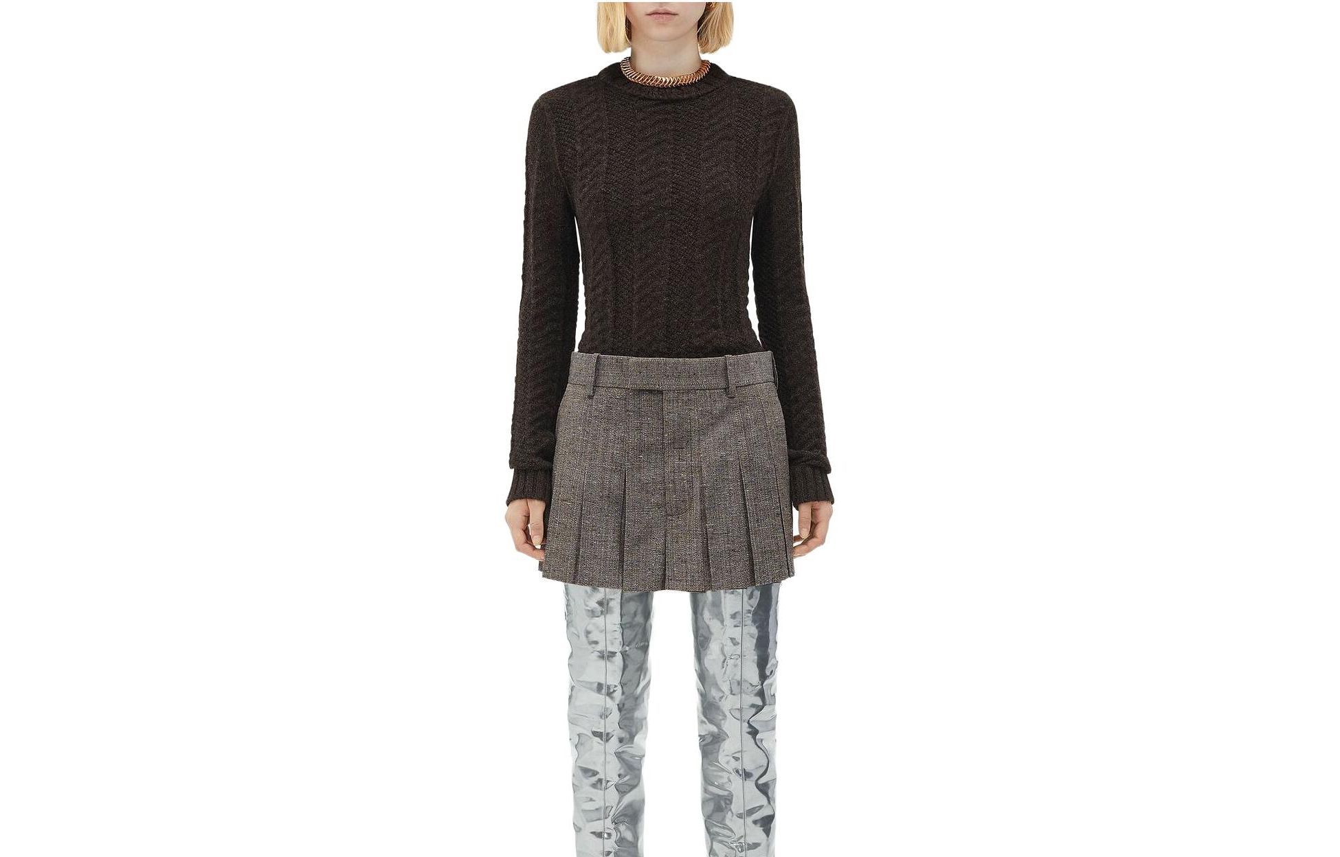 Bottega Veneta Sweaters Women's Dark Chestnut Crew Neck Moderate Other