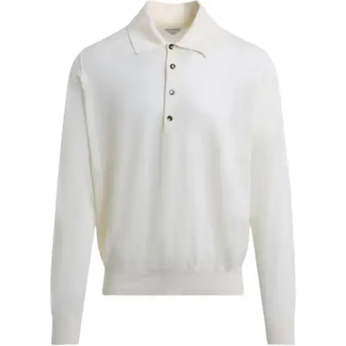 Bottega Veneta Long Sleeved Knitted Polo Shirt