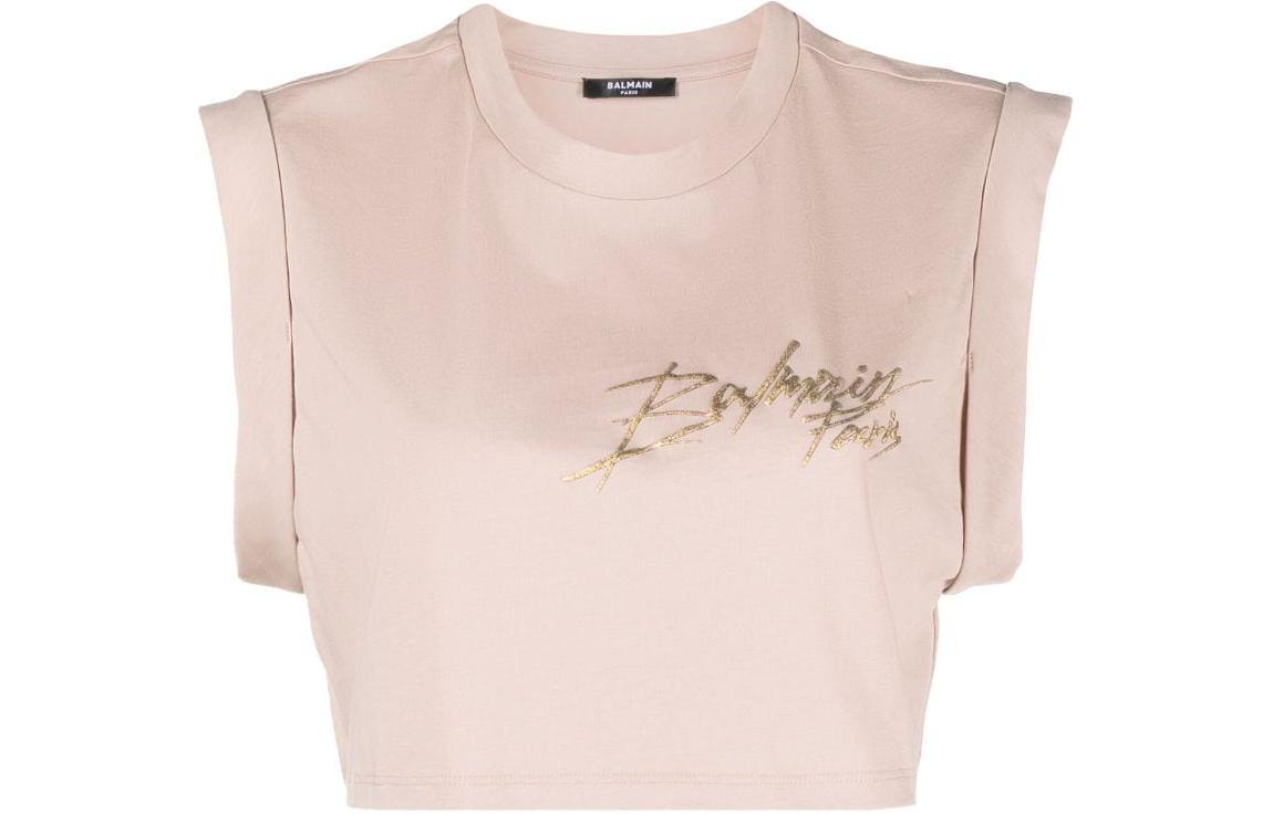 Женская футболка BALMAIN BALMAIN T (бежевая)