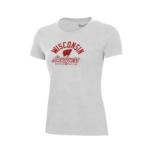 Under Armour Performance CottonCollegiate Regular T Shirt Women's White Gray