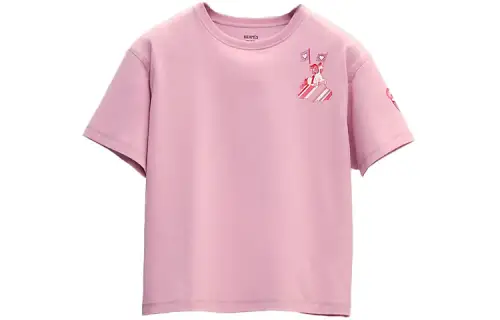 HERMES SS22 Drop Shoulder Sleeve T Shirt Women's Pink