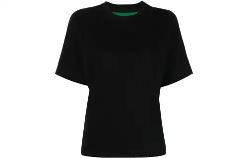 Bottega Veneta T Shirts Women's Black Crew Neck Moderate Straight Fit